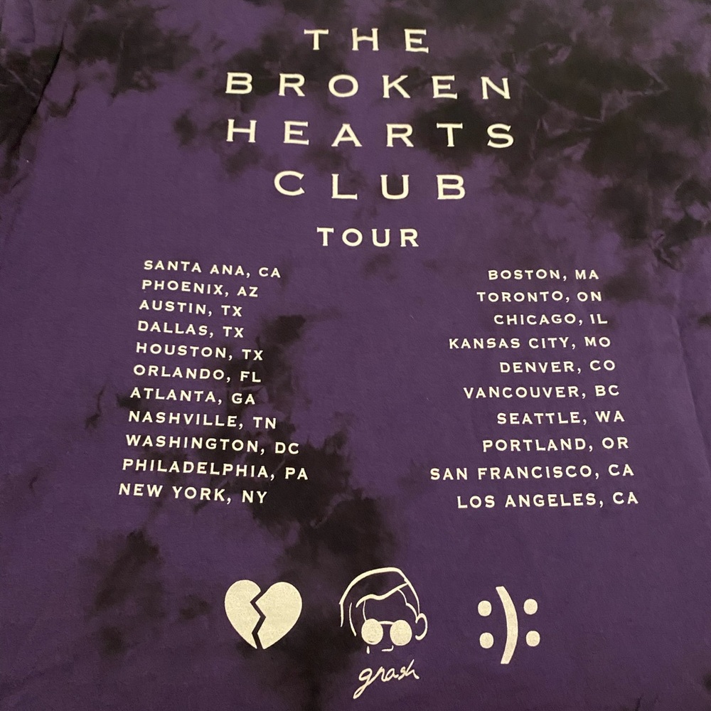 Gnash The Broken Heart Club tour long sleeve